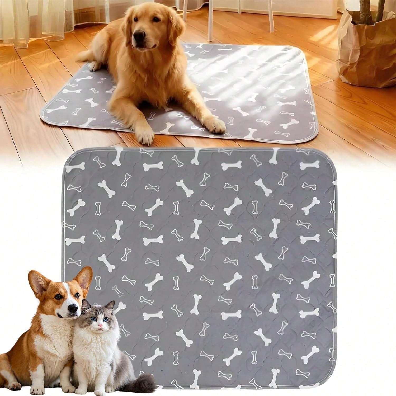 Pee Pads With Pheromones, Elite Pads For Cats, Washable Pee Pads For Dogs, Leak-Proof & Anti-Slip Pet Training Pad For Home & Travel