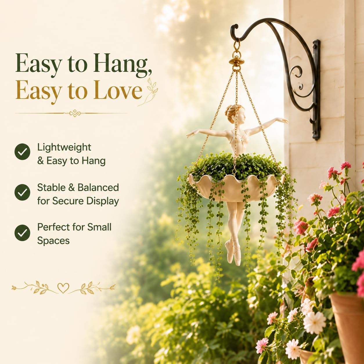 🎁🎁Ballet Dancer Hanging Planter Decorative Hanging Flower Pot🎁🎁