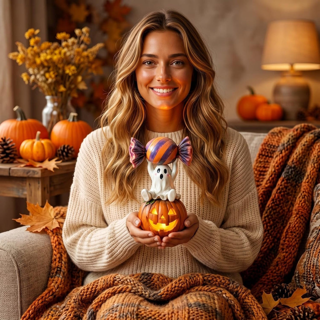 🎃🎃🎃Halloween Ghost Pumpkin Figurine🔥🔥🔥
