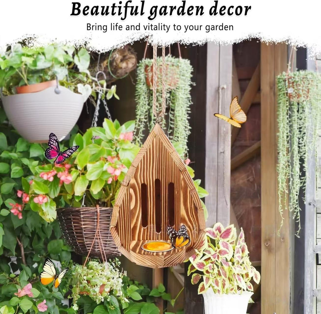 ⭐⭐Wooden Butterfly House with Feeder⭐⭐