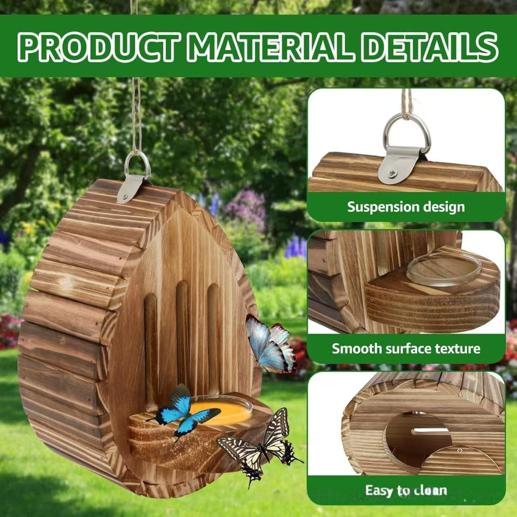⭐⭐Wooden Butterfly House with Feeder⭐⭐