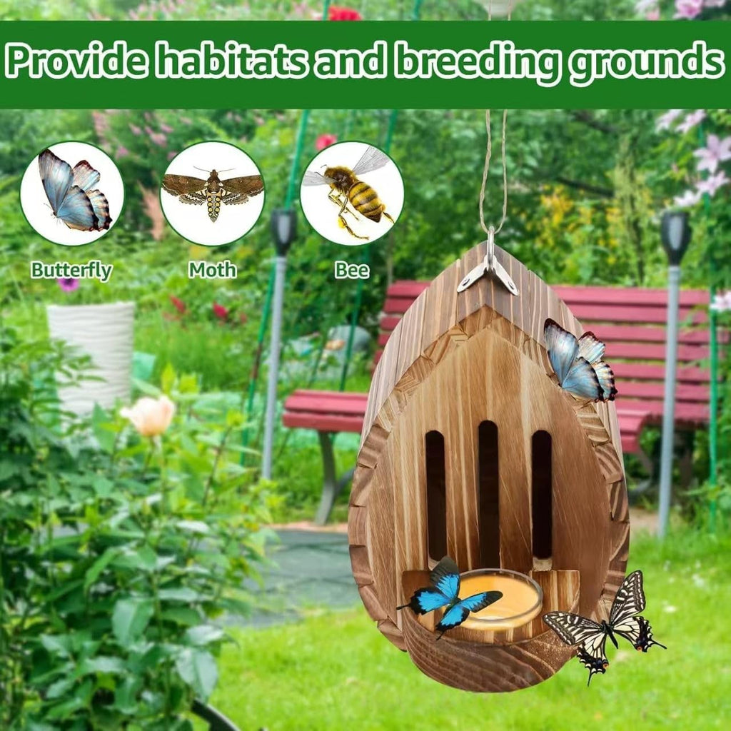 ⭐⭐Wooden Butterfly House with Feeder⭐⭐